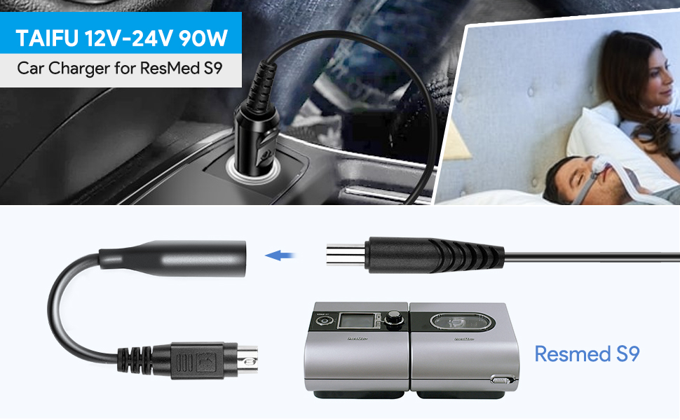 TAIFU Resmed Airsense 10 12V Adapter für S10 Airsense S10 AirCurve CPAP und BiPAP Machines