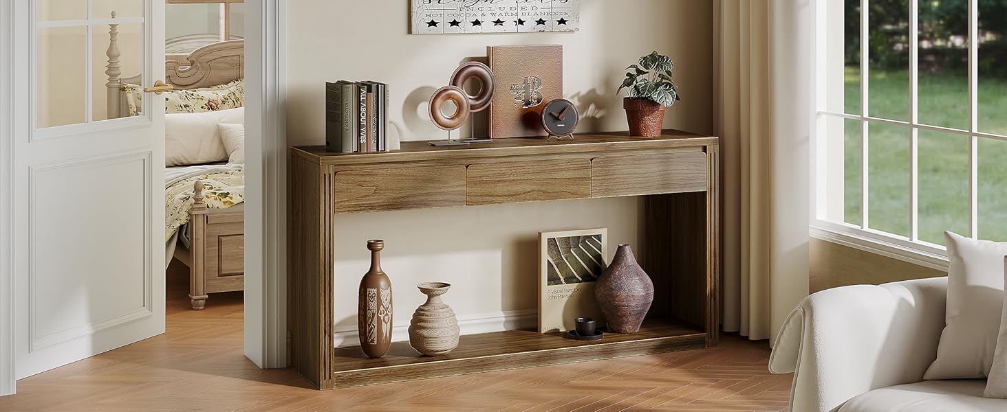 Treocho Console Table with Drawers