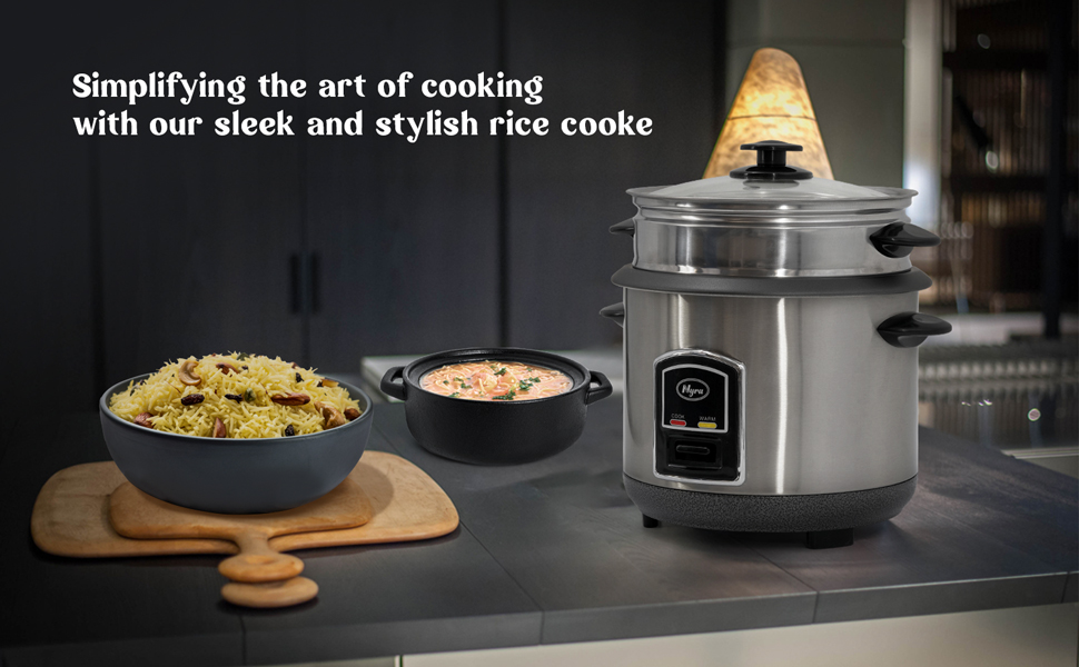 NYRA 1 Litre Automatic Rice Cooker & Steamer With Keep Warm Function