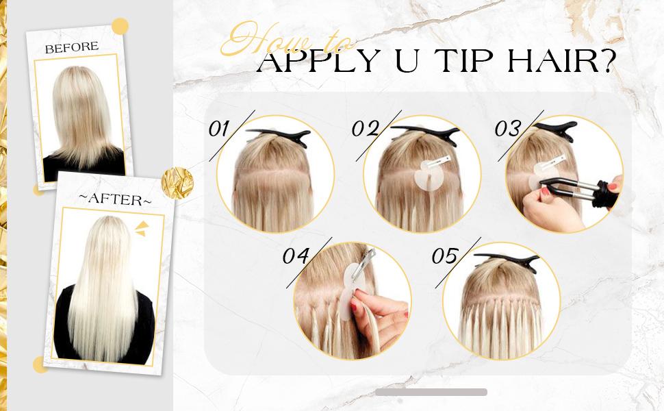 U Tip Brown Hair Extensions 20 Inch U Tip Pre Bonded Remy Hair