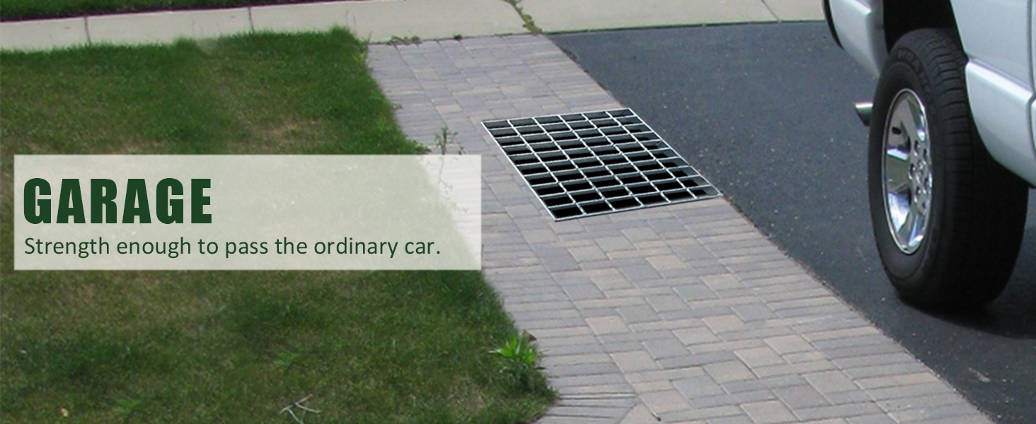 Natotela Galvanized Steel Drain Grate12x12 in. Durable Heavy Duty