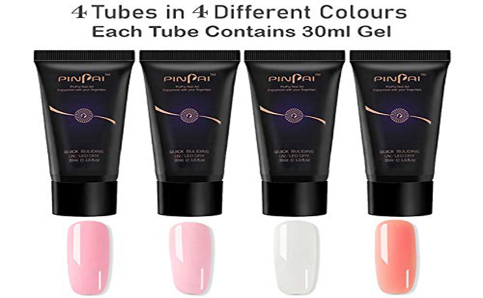 Buy Store2508 Acrylic Gel Poly Nail Gel Nail Extension Set With 4 Tubes