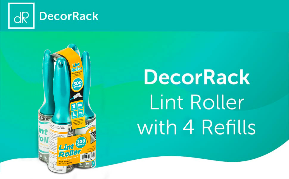 DecorRack Lint Rollers with Extra Refill, Pet Hair Remover