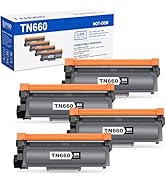 (4-Black) TN660 Toner Cartridge Replacement for TN660 TN630 TN-660 TN-630 Work with DCP-L2520DW D...