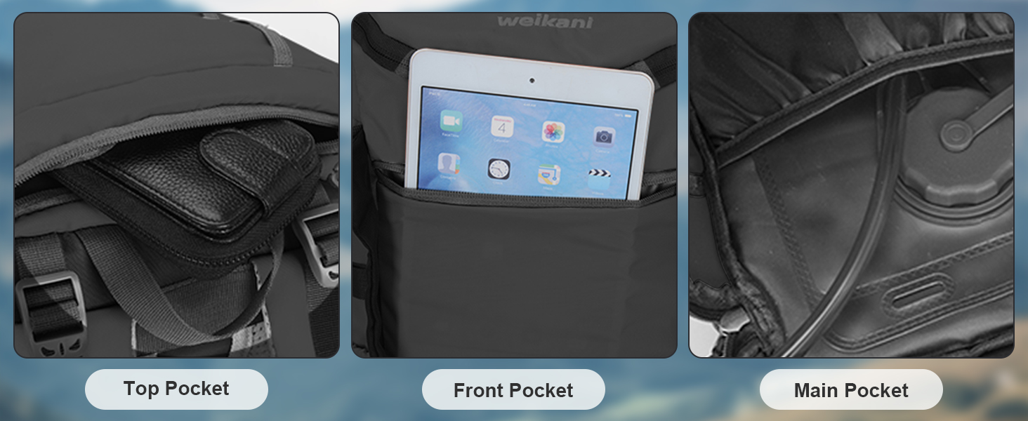 The pocket of this hiking backpack