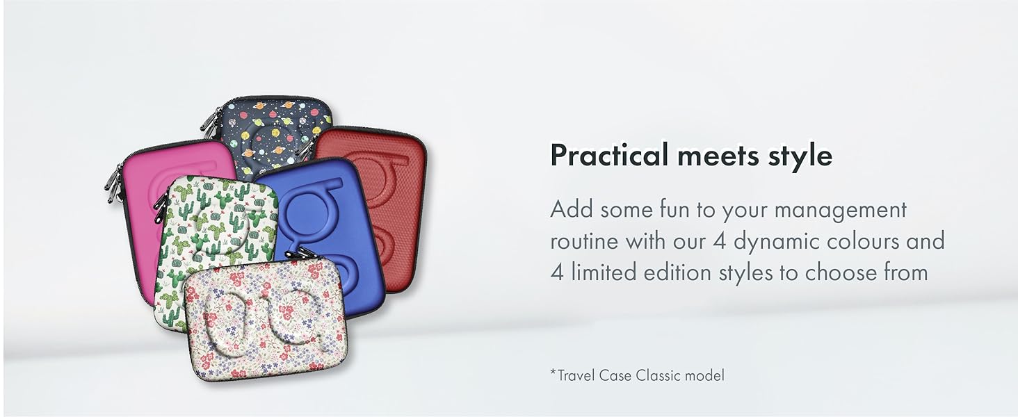 Add some fun to your management routine with 4 colors and 4 limited edition styles to choose from