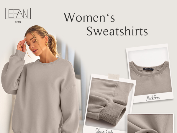 Amazon.com: EFAN Womens Oversized Sweatshirts Hoodies Fleece