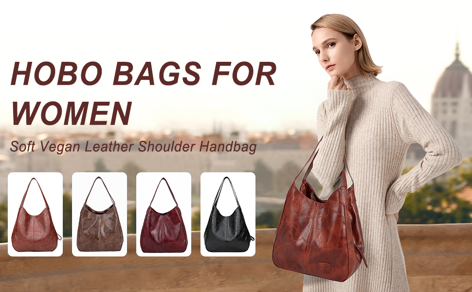 Amazon.com: Hobo Bags for Women Soft Vegan Leather Shoulder