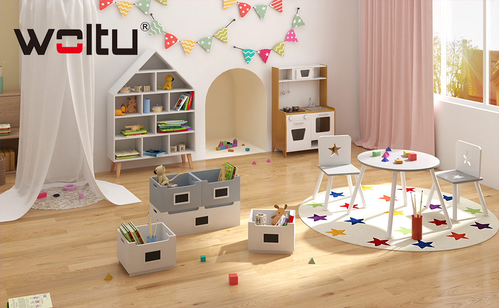 WOLTU Libreria Scaffale Bambini Per Libri Giocattoli Portalibri Multistrato 10 1