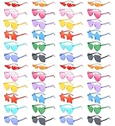 Pibupibu 48 Pack Mixed Rimless Party Sunglasses Bulk for Women Men, Fun Colorful Glasses Bachelor...