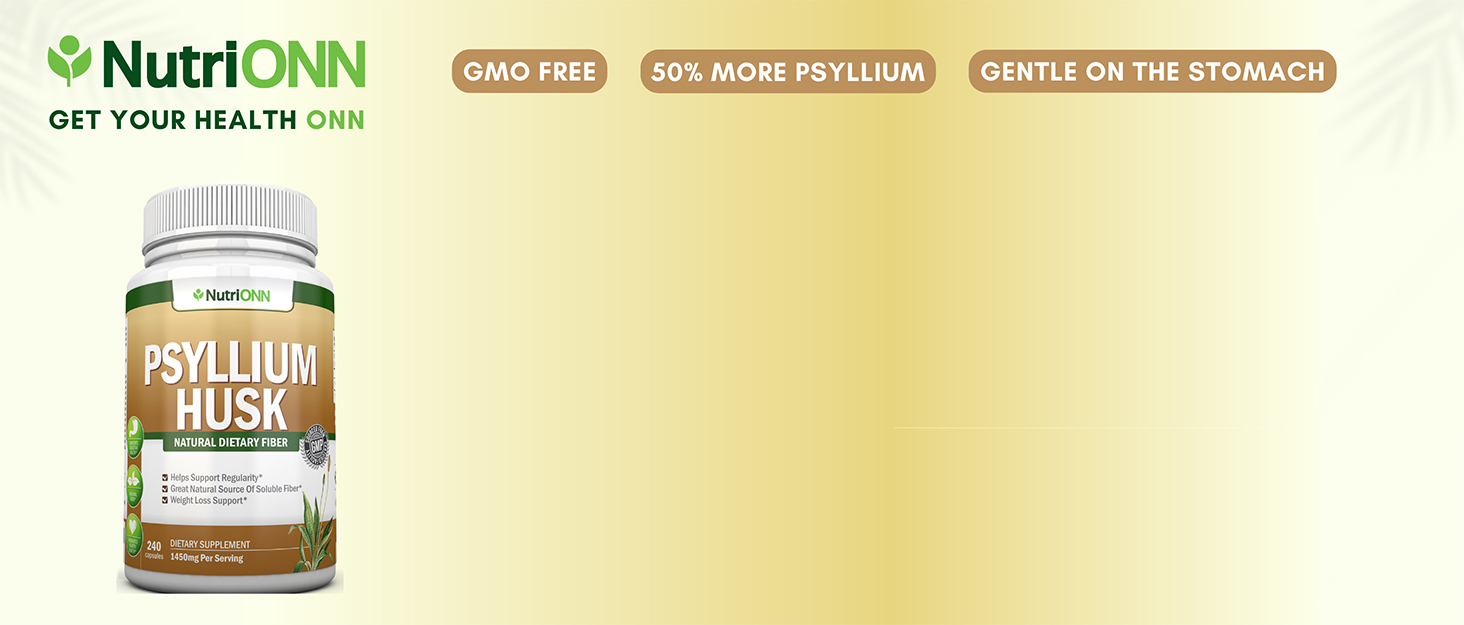 PSYLLIUM Husk Capsules 1450mg Per Serving 240 Capsules Premium