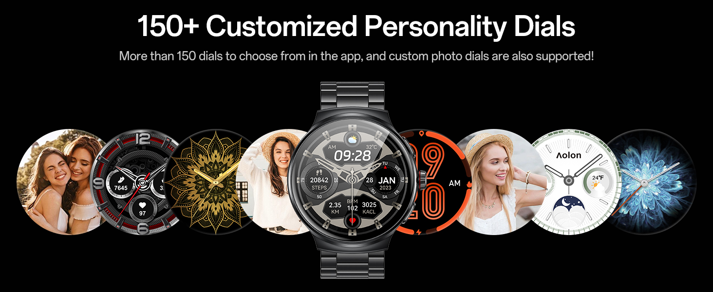 150+ customized personality dials