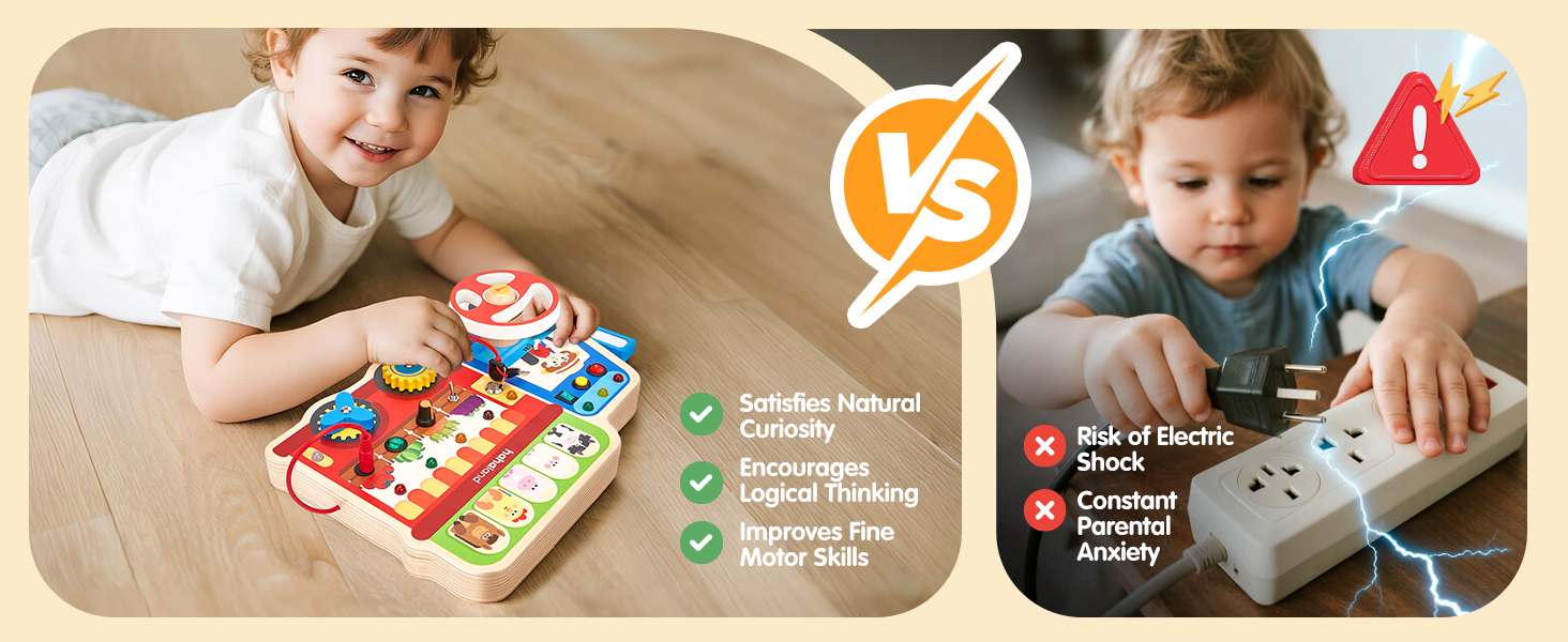 wooden busy board