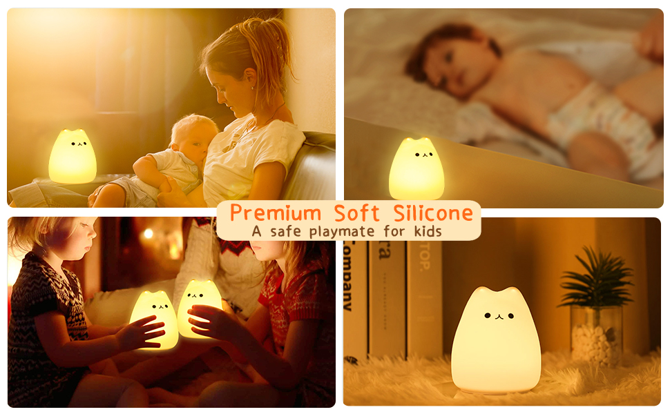 Silicone kitty lamp