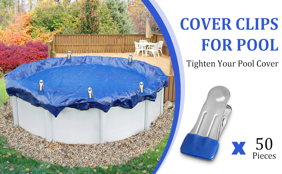 50PCS Pool Cover Clamps Clips for Above Ground Swimming