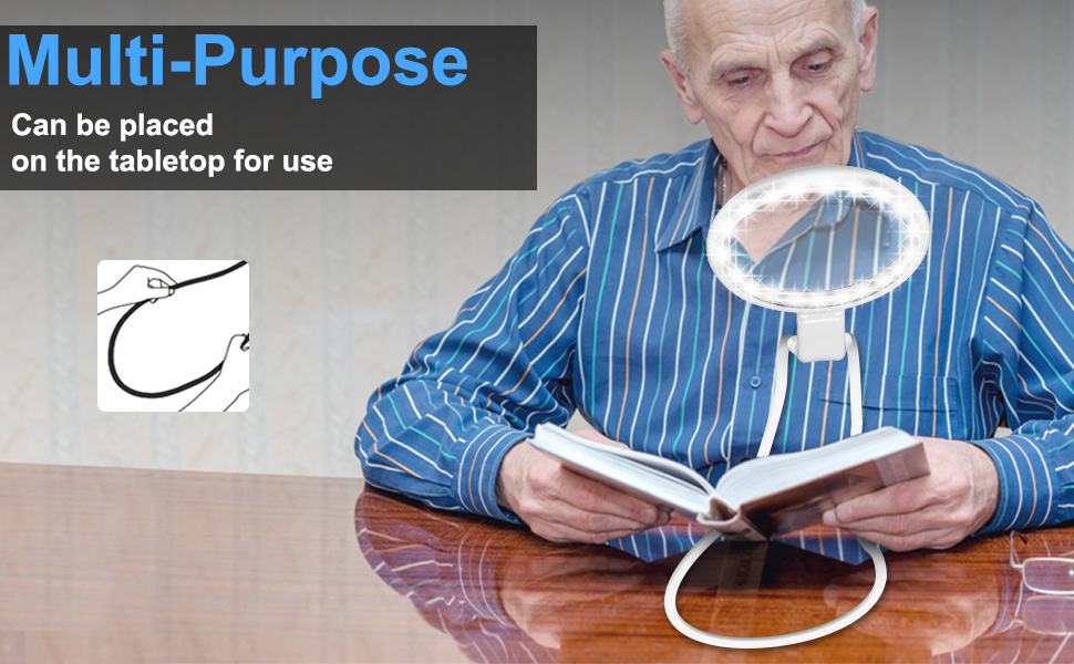 magnifying glass with light for close work