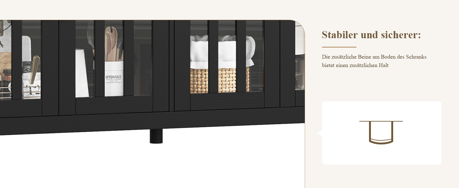 Dunkler Kleiderschrank aus Holz mit mehreren Türen und Fächern, der Stauraum und elegantes Design bietet. Der nebenstehende Text erwähnt „Modular und geliefert!