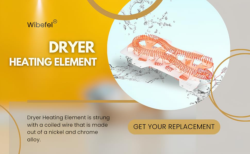 Wibefel Dryer Heating Element fits Samsung DV42H5200EF/A3