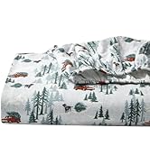 Eddie Bauer - Queen Sheets, Cotton Flannel Bedding Set, Brushed For Extra Softness, Cozy Home Dec...