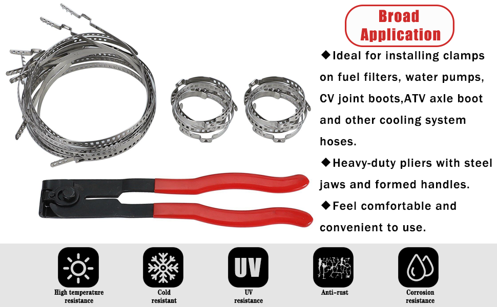 FSBNJKS CV Joint Axle Boot Clamp Pliers Tool with 20 Crimp