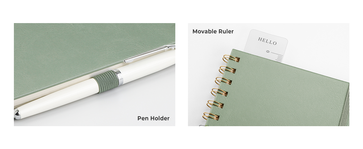 RETTACY B5 NotebookGraph Grid Wirebound Journal,Note Pad for Women Men