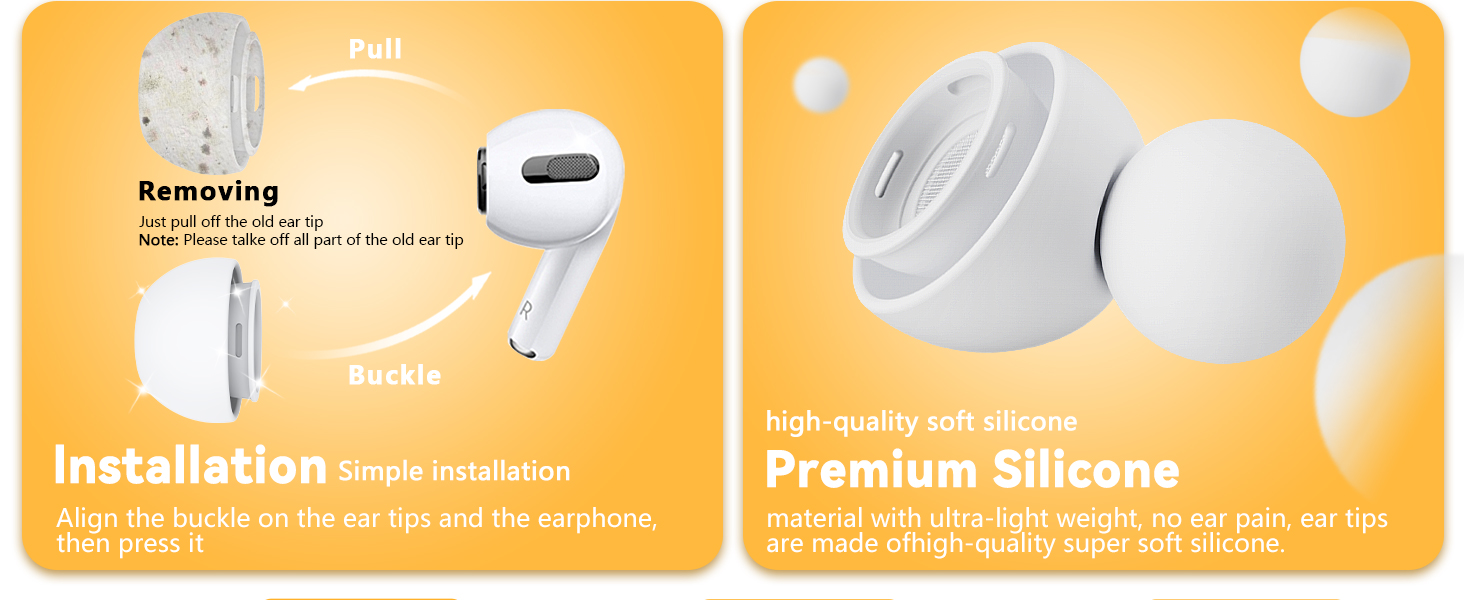 airpods pro ear tips, ear buds without rubber tips, airpods ear tips, airpods pro 2 ear tips