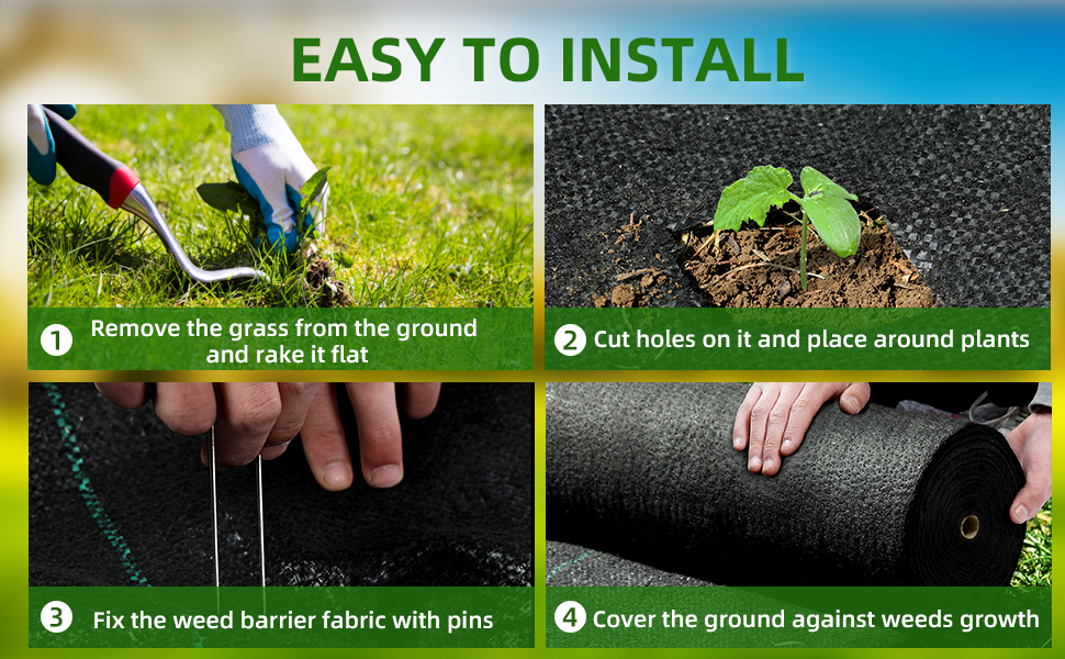 LXZGC 6.8oz Weed Barrier Landscape Fabric 4ft x250ft Heavy