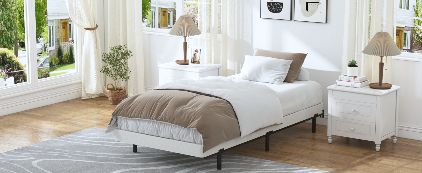 HOBINCHE Twin Size Box Springs, 4 inch Metal Heavy Duty Box