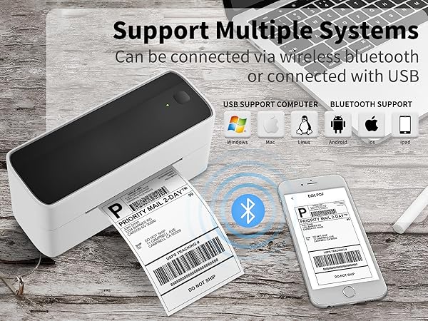 Stampante Etichette Adesive Bluetooth CLABEL 220B - Stampante Termica Per Casa E Ufficio