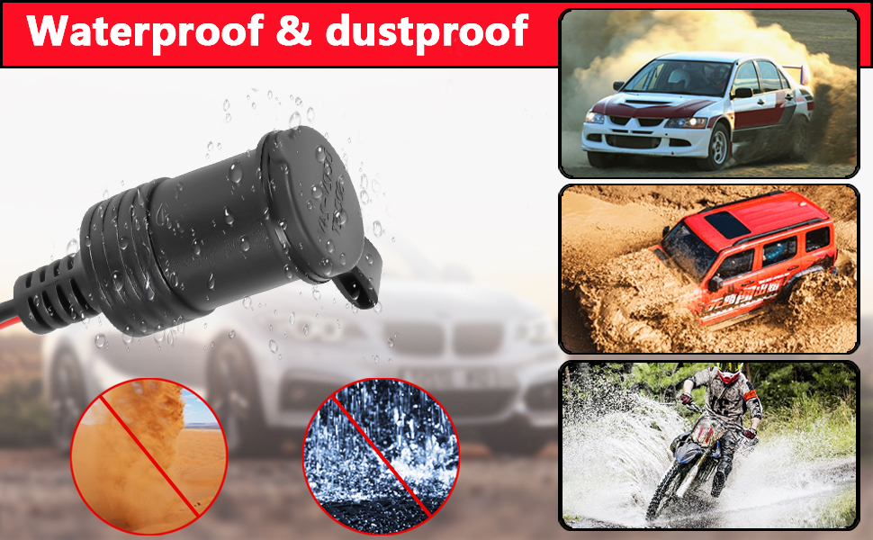 Cigarette Lighter, Waterproof Marine Grade 12 V/24 V DC Lighter Socket