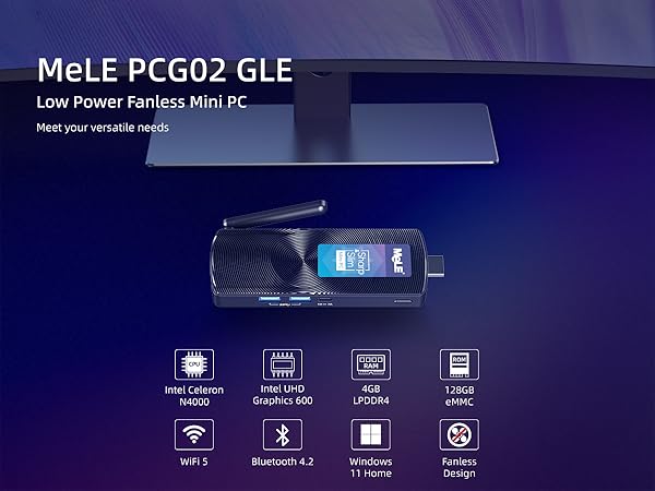 MeLE PCG02 GLE スティックPC Windows 11 J3125 Amazon.com: MeLE PCG02 Fanless Mini PC Stick with Windows 11