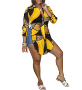 Women Colorblock V Neck Shirts