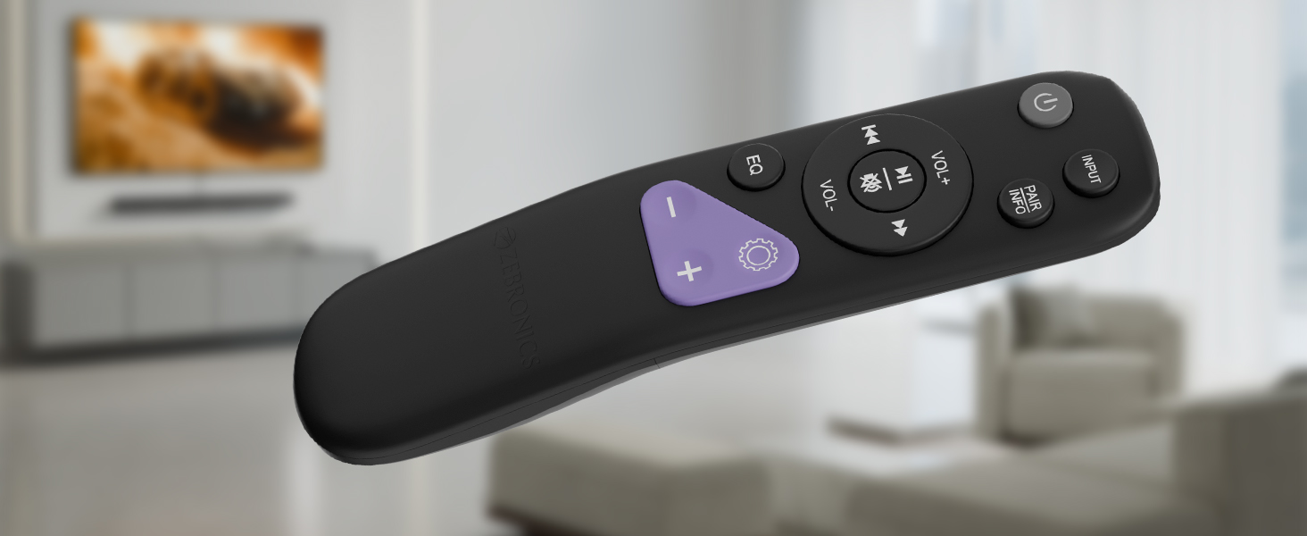 Easily manage your audio with the included dedicated remote control.