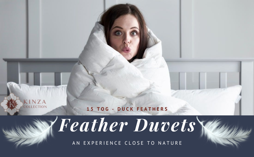 KINZA COLLECTION Natural DUCK FEATHER Duvet Super King Bed Size