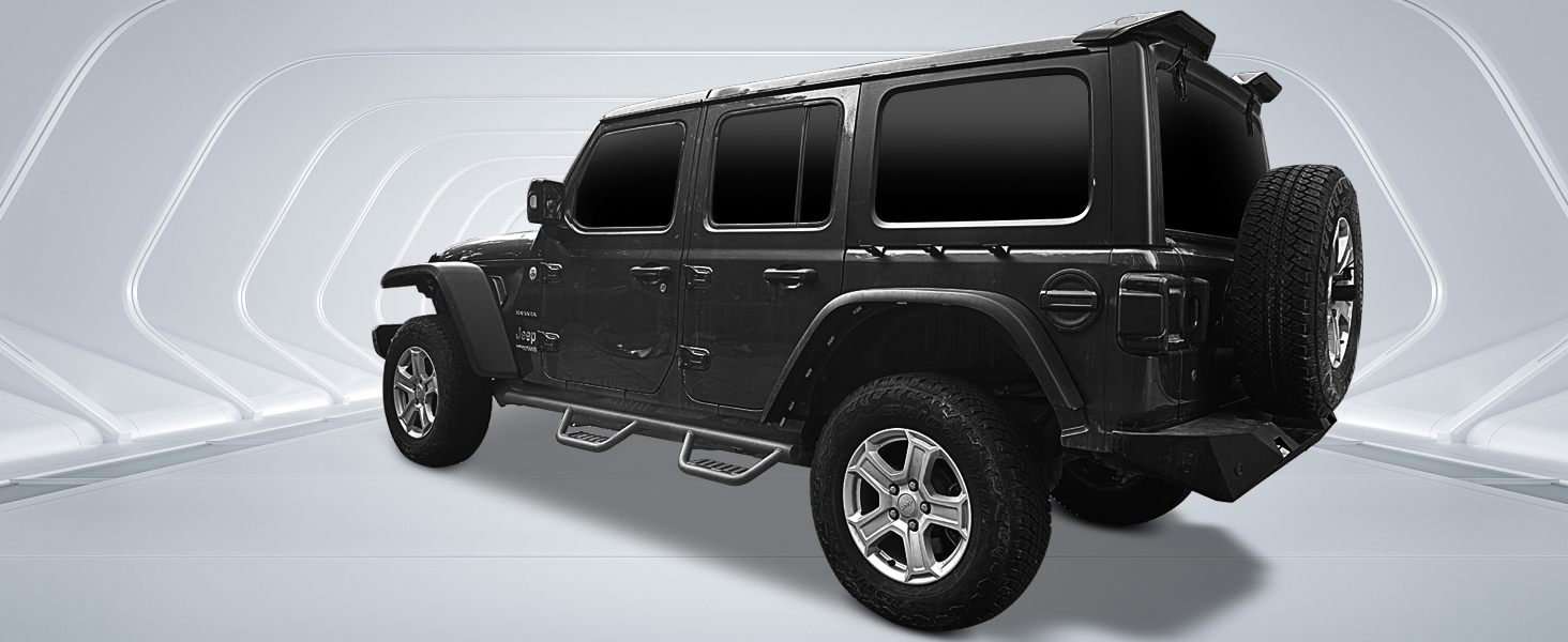 Running Boards for 2018 2019 2020 2021 2022 2023 2024 Jeep Wrangler JL 4 Doors