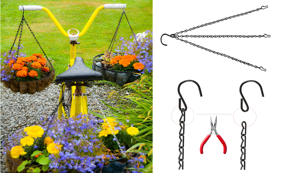 5 Pack Plant Hanging Chains for Planters Bird Feeders, 19.2