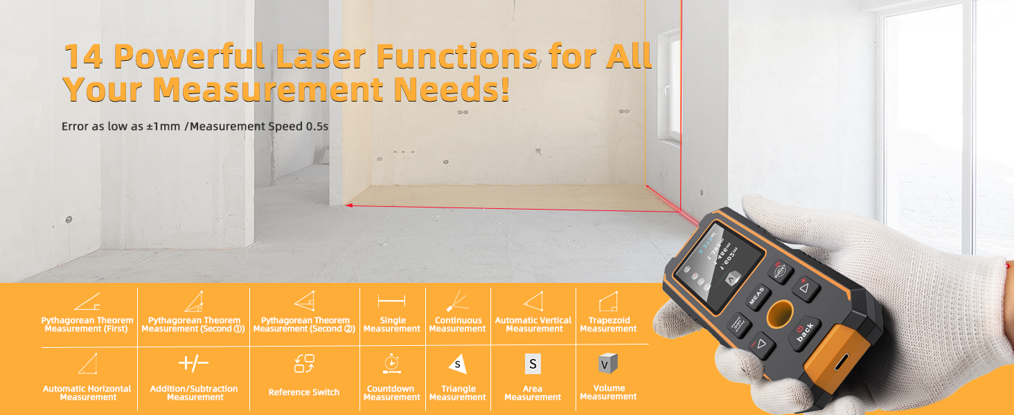 Laser distance meter wall detector