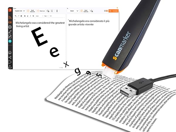 Scanmarker Penna Scanner Digitale - Lettore OCR Per Testo, Versione USB (Mac E Windows)