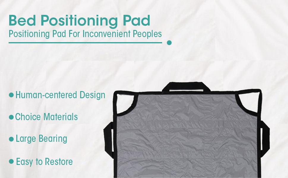 Bed Positioning Pad with Reinforced Handles, 50" X 40