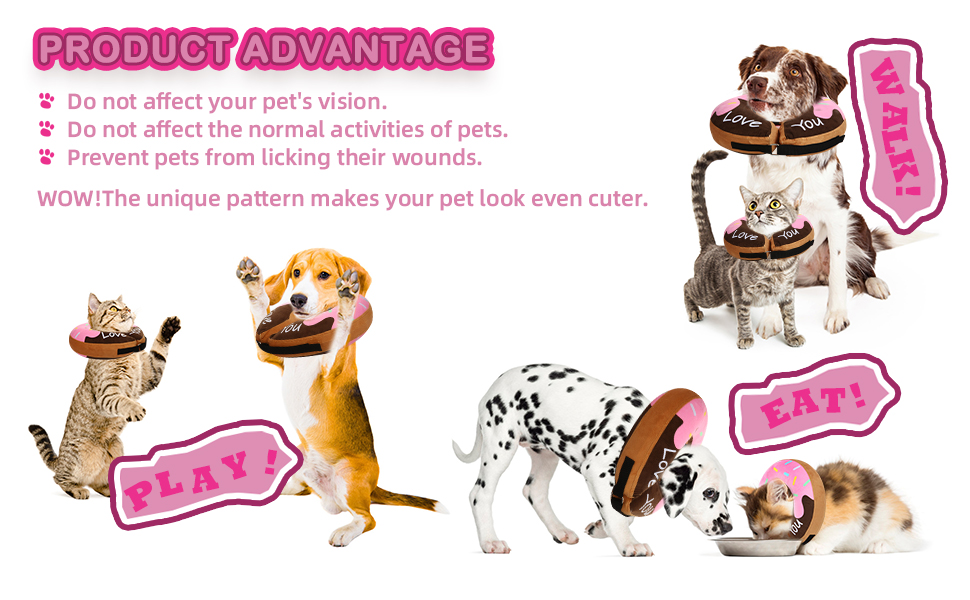 Dog Donut Collar Soft Dog Cones for Large Medium Small