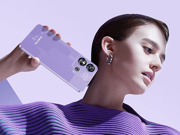 OUKITEL C57 S パープル Smartphone Oukitel C57s: Ultra-thin 6.52-inch, 4300mAh