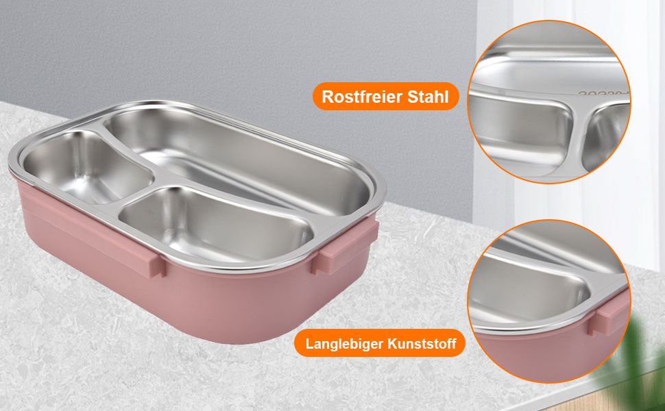 ThermoLunchbox, ThermoLebensmittelbehälter, LunchboxKit, Edelstahl