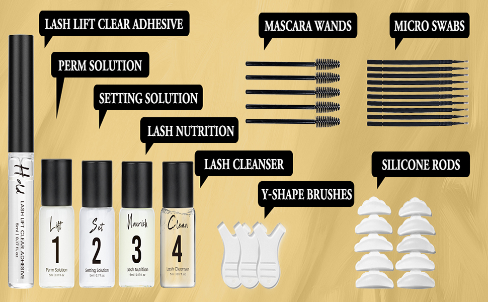 مجموعة رفع الرموش، مجموعة رفع الرموش وتجعيدها، مجموعة رفع الرموش شبه الدائمة