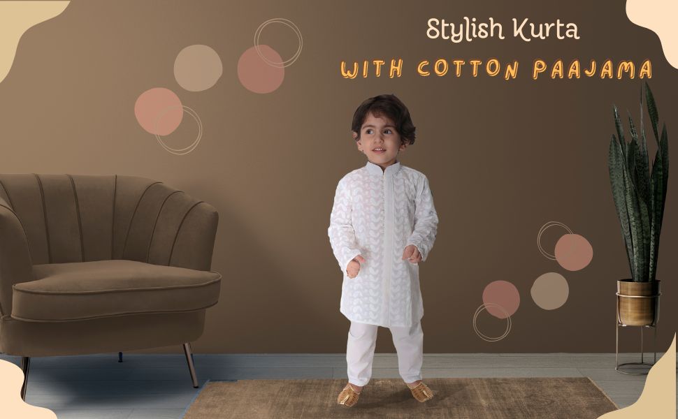 2 year kids whute kurta pajama