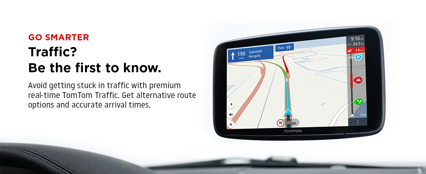 TomTom Car Sat Nav GO Discover, 7 Inch, with Traffic Congestion and Speed Cam Alerts thanks to