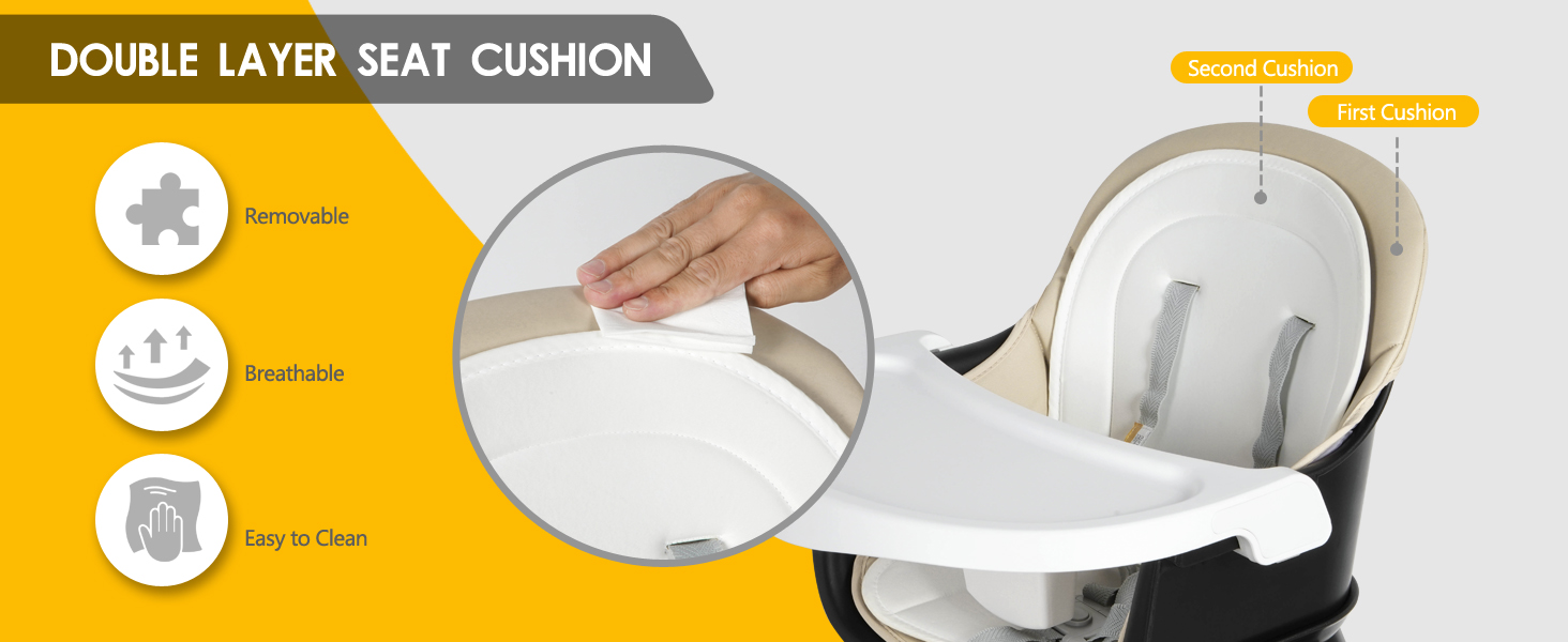 Baby High Chair, 15 in 1 Convertible High Chairs for