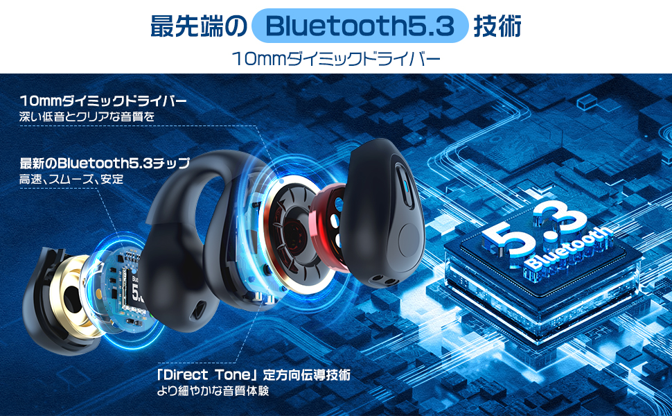 イヤホン イヤーカフ型