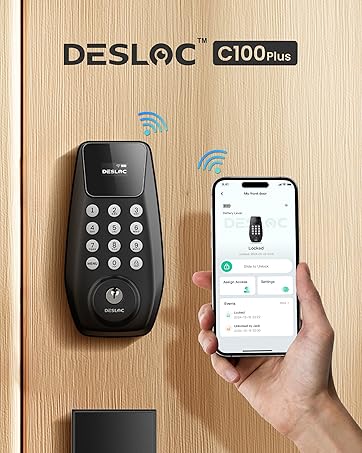 desloc c100 plus built-in wifi smart lock with lockvue