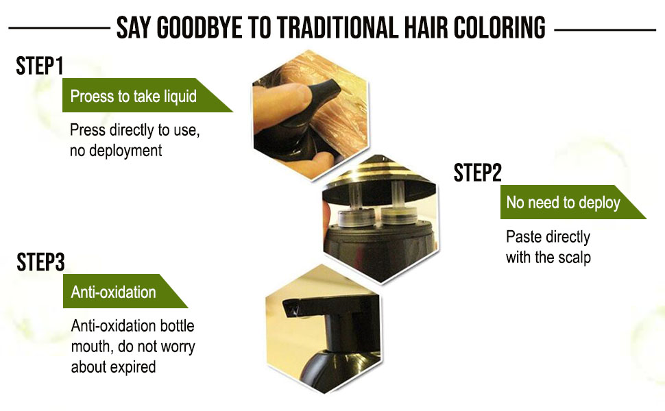 500ml Natural Herbal Ingredients Hair Color Shampoo