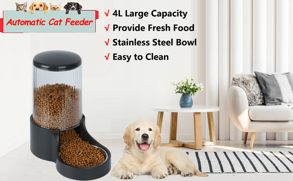 Makikuser Automatic Cat Feeder, 3.8L Large Automatic Cat